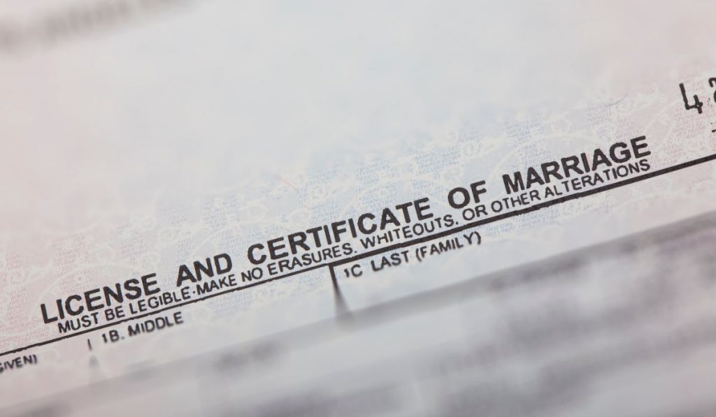 Certificate of Marriage