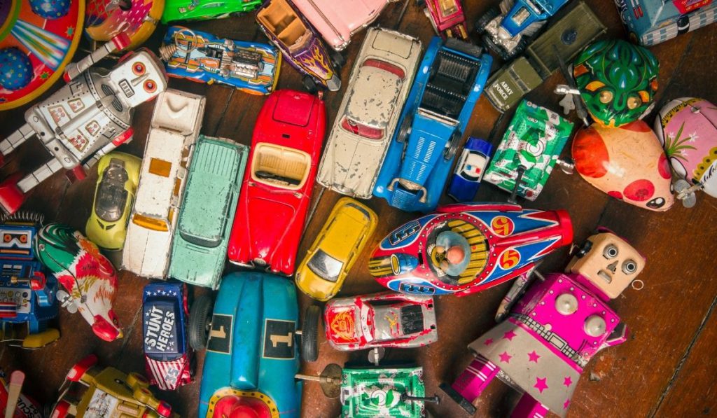 colorful vintage cars