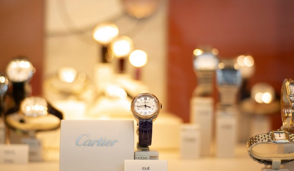 luxury watches in the store