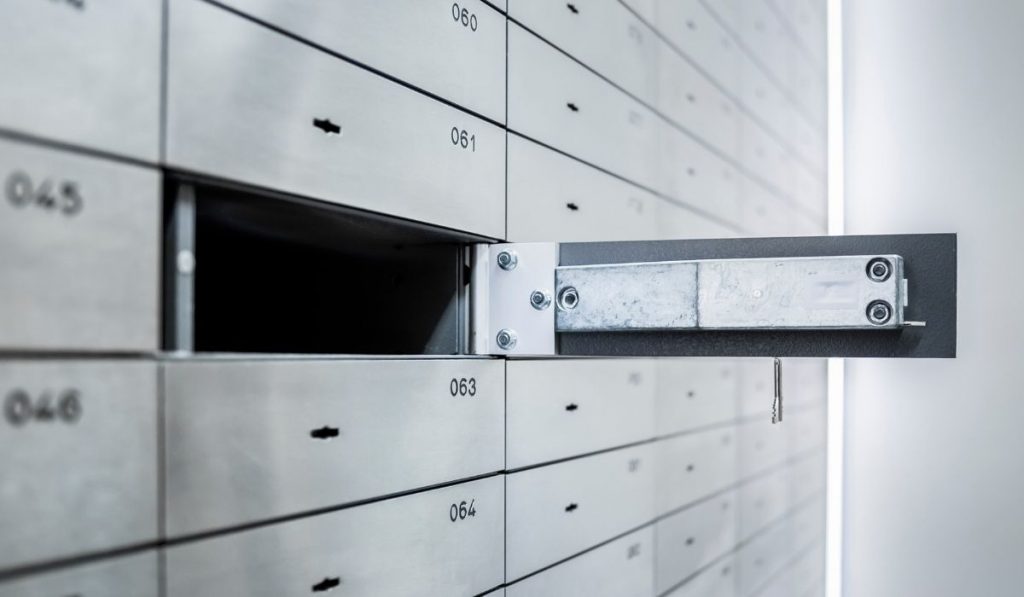 opened safe deposit box